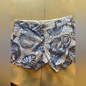 Callahan Navy and White Patterned Shorts